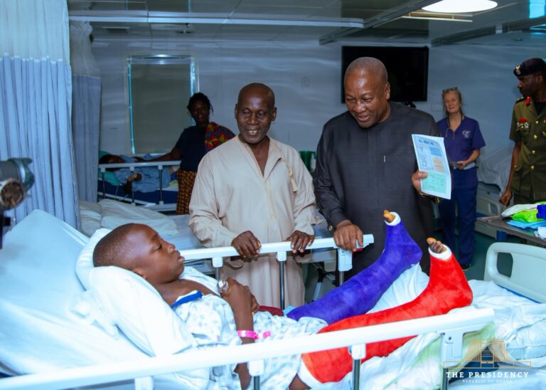 Mahama Visits Global Mercy Hospital Ship as Free Medical Mission Begins in Ghana